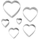 Heart Fondant Icing Double Ended Cutters - set of 6